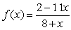 Approximate the horizontal asymptote of   . A)  -8 B)  8 C)  -11 D)  2 E)  11