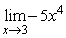 Approximate   by evaluating -5x<sup>4</sup> at appropriate values of x.