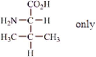 Which amino acids are obtained by hydrolyzing all the peptide bonds in the following polypeptide?   A)    B)    C)    D)    E)   