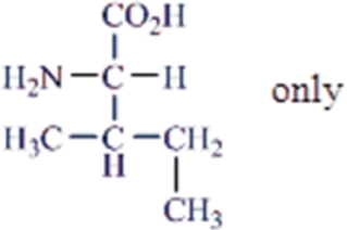 Which amino acids are obtained by hydrolyzing all the peptide bonds in the following polypeptide?   A)    B)    C)    D)    E)   