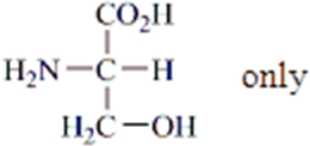 Which amino acids are obtained by hydrolyzing all the peptide bonds in the following polypeptide?   A)    B)    C)    D)    E)   