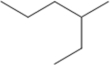 What is the IUPAC name of the compound shown in the figure?   A) 2-ethylpentane B) ethylpentane C) heptane D) 3-methylhexane E) 4-methylhexane
