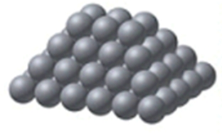 Identify the type of solid shown in the image.   A) metallic B) ionic C) network D) nonpolar molecular E) polar molecular