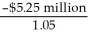 If the firm is fully insured (no deductible),the insurance company will pay for the loss regardless if whether the safety program is in force or not.Therefore,the end of period cash flows will be identical with or without the program and the NPV is -$250,000 reflecting the cost of the safety program. In order to give the firm the incentive to buy the insurance the NPV of the safety program must be positive. Another way of looking at this is to find the point where the PV of the expected deductible equals the cost of the safety program.Mathematically we have: (.08 - .03)   = $250,000,solving for the deductible =   = $5,250,000 To show that this indeed is the correct Answer: (.08)   = (.03)   - $250,000