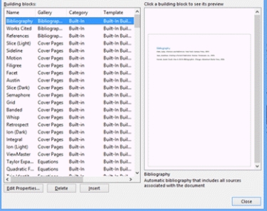   -The dialog box in the accompanying figure is the ____ dialog box. A)  Create New Building Block B)  Building Blocks Organizer C)  Create New Building Block Category D)  Quick Parts Organizer