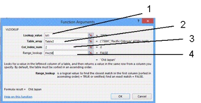   -In the accompanying figure,which item points to the column you wish to search? A)  1 B)  2 C)  3 D)  4
