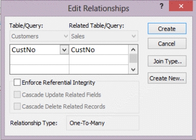   -In the accompanying figure,explain how two tables are being joined.Mention which tables are being joined,the relationship that is being created,and the fields used to make the connection.