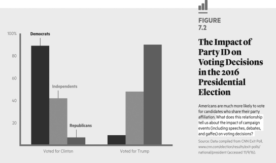   How does party identification impact voting decisions?