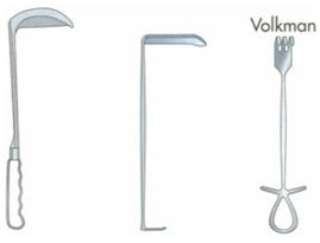 What are these surgical instruments?   A)  Retractors B)  Probes C)  Dilators D)  Scalpels E)  Forceps