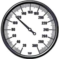 The measurement on this sphygmomanometer gauge is ________ mm Hg.  