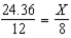 Solve the proportion for X:   <div style=padding-top: 35px> 