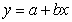 The linear relationship between two variables (y and x)  can be represented by the equation. Which of the following statements is true?   (I)  Parameter a is termed the intercept (II)  Parameter a is termed the slope (III)  Parameter b is termed the gradient (IV)  Parameter b is termed the constant A)  I and IV only B)  I and III only C)  II and III only D)  II and IV only