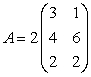 If matrices and, what is AB?     A)    B)    C)    D)   