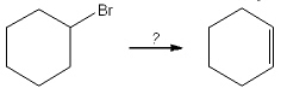 What is the best choice of reagent to perform the following transformation?   A)  H<sub>2</sub>SO<sub>4</sub> B)  H<sub>2</sub>O C)  NaOCH<sub>3</sub> D)  KOtBu