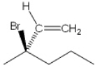 What is the IUPAC name of the following compound?   A)  (R) -2-bromo-2-vinylpentane B)  (S) -2-bromo-2-vinylpentane C)  (S) -3-bromo-3-propyl-1-butene D)  (R) -3-bromo-3-methyl-1-hexene