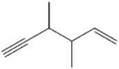 What is the IUPAC name of the following compound?   A)  3,4-dimethyl-1-hexen-5-yne B)  4-ethynyl-2-vinylbutane C)  3-methyl-4-vinyl-1-pentyne D)  4-ethynyl-3-methyl-1-pentyne