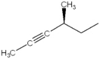 What is the IUPAC name of the following compound?   A)  (R) -4-methyl-2-hexyne B)  (S) -4-methyl-2-hexyne C)  (R) -3-methyl-4-hexyne D)  (S) -3-methyl-4-hexyne