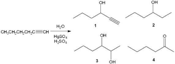 <strong>What is the major organic product obtained from the following reaction?  </strong> A) 1 B) 2 C) 3 D) 4 <div style=padding-top: 35px> 