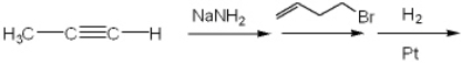 What is the major organic product obtained from the following series of reactions?   A)  (Z) -2-heptene B)  (Z) -1,5-heptene C)  1-heptene D)  heptane