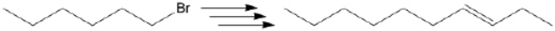 Outline how one might achieve the following transformation, showing reagents and the isolated intermediates in the synthetic scheme.   