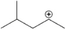 What type of carbocation is shown?   A)  primary B)  secondary C)  tertiary D)  quaternary