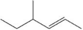 What is the IUPAC name of the following compound?   A)  (E) -3-methyl-4-hexene B)  (Z) -3-methyl-4-hexene C)  (E) -4-methyl-2-hexene D)  (Z) -4-methyl-2-hexene
