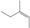 What is the IUPAC name of the following compound?   A)  (E) -3-methyl-3-pentene B)  (Z) -3-methyl-3-pentene C)  (E) -3-methyl-2-pentene D)  (Z) -3-methyl-2-pentene