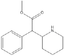 What is the value of the index of hydrogen deficiency of Ritalin, shown below?   