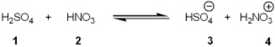 Which species is the conjugate acid in the following acid-base reaction?   A)  1 B)  2 C)  3 D)  4