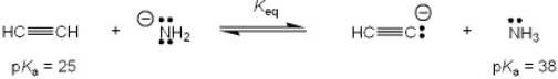 What is the value of the equilibrium constant, K<sub>eq</sub>, for the following reaction?   A)  10<sup>13</sup> B)  10<sup>-13</sup> C)  13 D)  (<sup>1</sup>/<sub>13</sub>) 