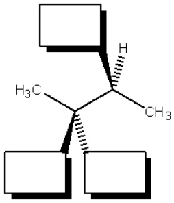 Complete the following zig-zag structure so that it represents (2S,3R)-2,3-dibromobutane.   
