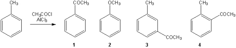 What is the major organic product obtained from the following reaction?   A)  1 B)  2 C)  3 D)  4