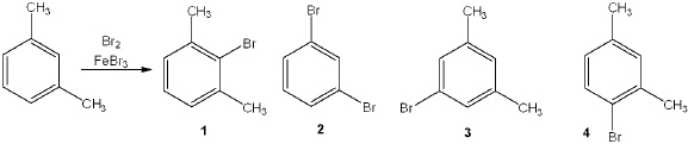 What is the major organic product obtained from the following reaction?   A)  1 B)  2 C)  3 D)  4