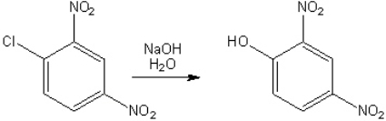 Provide the structure (a single resonance contributor) of the key intermediate in the following reaction .  
