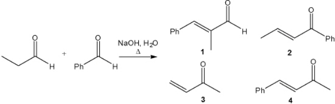 What is the major organic product obtained from the following reaction?   A)  1 B)  2 C)  3 D)  4