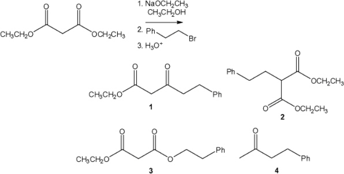 What is the major organic product obtained from the following reaction?   A)  1 B)  2 C)  3 D)  4