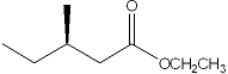 What is the IUPAC name of the following compound?   A)  ethyl (R) -3-methylpentanoate B)  ethyl (S) -3-methylpentanoate C)  (R) -2-methylbutyl ethanoate D)  (S) -2-methylbutyl ethanoate