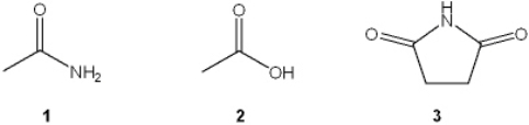 Which of the following is the correct order of decreasing acid strength of the following compounds (more acidic > less acidic) ?   A)  1 > 2 > 3 B)  2 > 3 > 1 C)  1 > 3 > 2 D)  3 > 2 > 1