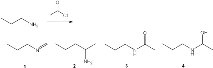 What is the major organic product obtained from the following reaction?   A)  1 B)  2 C)  3 D)  4