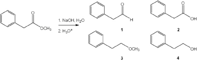 What is the major organic product obtained from the following reaction?   A)  1 B)  2 C)  3 D)  4