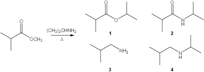 What is the major organic product obtained from the following reaction?   A)  1 B)  2 C)  3 D)  4