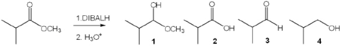 What is the major organic product obtained from the following reaction?   A)  1 B)  2 C)  3 D)  4