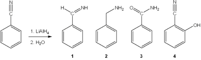 What is the major organic product obtained from the following reaction?   A)  1 B)  2 C)  3 D)  4