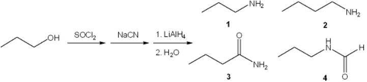 What is the major organic product of the following sequence of reactions?   A)  1 B)  2 C)  3 D)  4