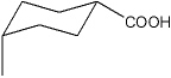 What is the IUPAC name of the following compound?   A)  cis-4-methylcyclohexanecarboxylic acid B)  trans-4-methylcyclohexanecarboxylic acid C)  cis-3-methylcyclohexanecarboxylic acid D)  trans-3-methylcyclohexanecarboxylic acid
