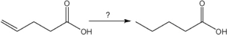 What is the best choice of reagent(s)  to perform the following transformation?   A)  1. LiAlH<sub>4</sub>; 2. H<sub>3</sub>O<sup>+</sup> B)  H<sub>2</sub>, Pt C)  1. NaBH<sub>4</sub>; 2. H<sub>2</sub>O D)  NaH