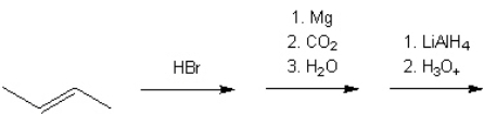 What is the major organic product obtained from the following sequence of reactions?  