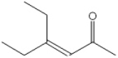 What is the IUPAC name of the following compound?   A)  4,4-diethyl-3-buten-2-one B)  4-ethyl-3-hexen-2-one C)  (Z) -4-ethyl-3-hexen-2-one D)  3-ethyl-4-hexen-5-one