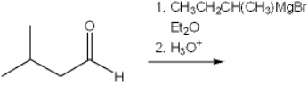 What is the major organic product obtained from the following reaction?   A)  2,3-dimethyl-3-heptanol B)  2,4-dimethyl-4-heptanol C)  2,5-dimethyl-4-heptanol D)  2,5-dimethyl-3-heptanol
