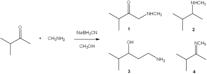 What is the major organic product obtained from the following reaction?   A)  1 B)  2 C)  3 D)  4